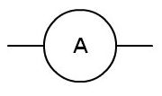 simbolo eléctrico amperímetro